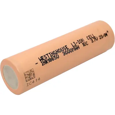 Акумулятор високострумовий літій-іонний Westinghouse Li-ion INR18650, 3.7V, 3000mAh, 10С, 1шт (062029)