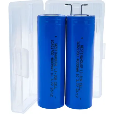 Акумулятор літій-іонний Westinghouse Li-ion ICR21700, 3.7V, 4000mAh, 2шт+бокс (102028)