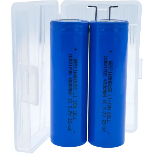 Акумулятор літій-іонний Westinghouse Li-ion ICR21700, 3.7V, 4000mAh, 2шт+бокс (102028)