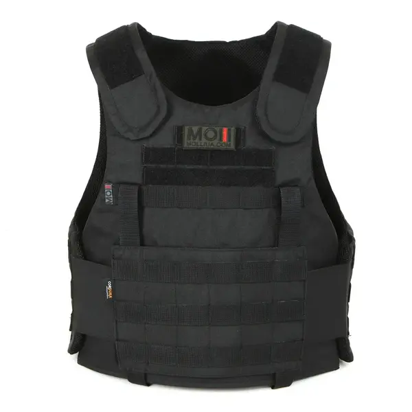 Протиуламкова балістична майка у чорному кольорі MOLLI з балістичним пакетом 1 класу від компанії Militex, розмір XL