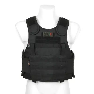 Протиуламкова балістична майка у чорному кольорі MOLLI з балістичним пакетом 2 класу від компанії Militex, розмір M