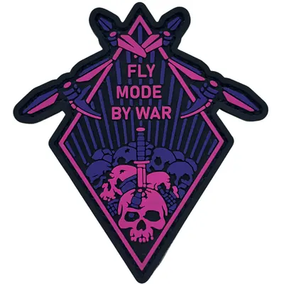 FLY MODE BY WAR patch, pink