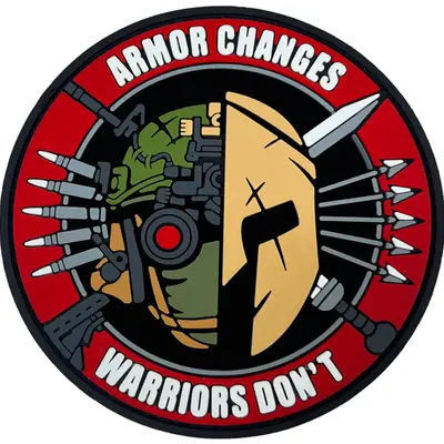 “ARMOR CHANGES” patch, red
