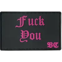 Патч «FUCK YOU» розовый — ПВХ