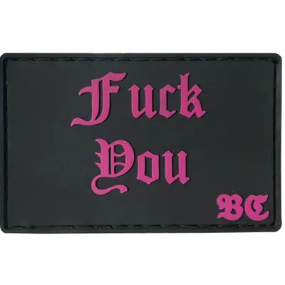 “FUCK YOU” patch, pink — PVC