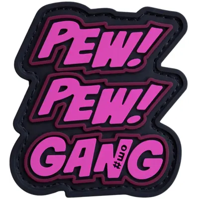 PVC patch “PEW PEW” pink