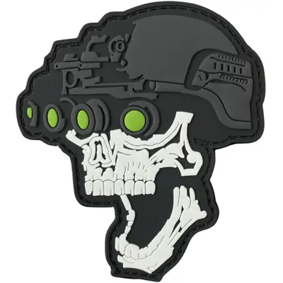 PVC patch “SKULL WITH PNB IN HELMET”