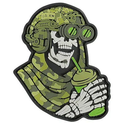 PVC patch “DEADLY CHILL” green