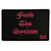 ПВХ патч "FUCK THE SYSTEM" рожевий