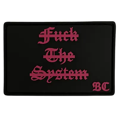 PVC patch “FUCK THE SYSTEM” pink
