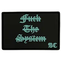 PVC patch “FUCK THE SYSTEM” tiffany PVC patch “FUCK THE SYSTEM” tiffany
