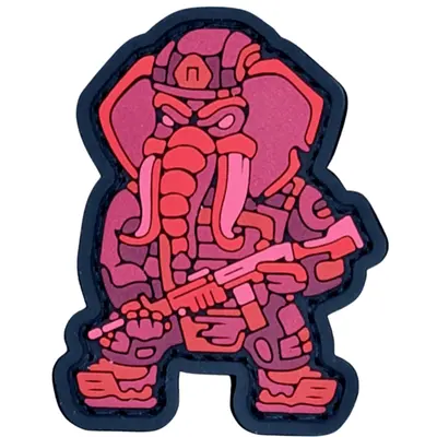 PVC patch SLON FM “MINI” red