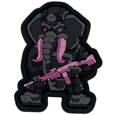 PVC patch SLON FM “MINI” pink/black