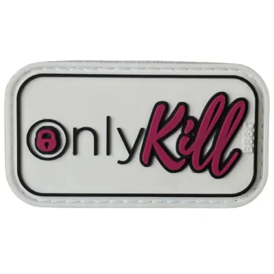 PVC patch “ONLYKILL” pink