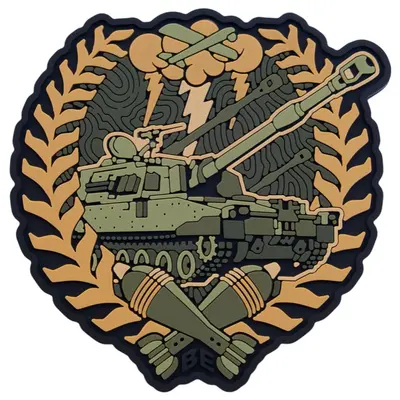 PVC patch “ARTILLERY 300-30-3” coyote