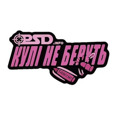 Patch "BULLETS DON'T TAKE" pink — PVC