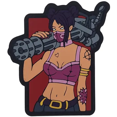 Patch “TACTICAL GIRL” red — PVC