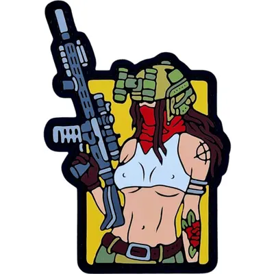 Patch “TACTICAL GIRL” yellow — PVC