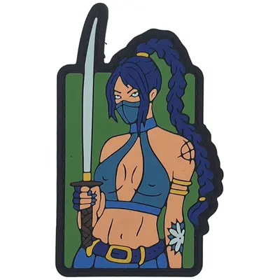 “TACTICAL GIRL” patch, green — PVC