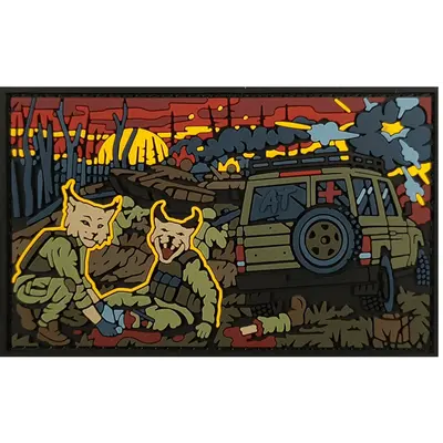 “MALYUK” patch, olive — PVC