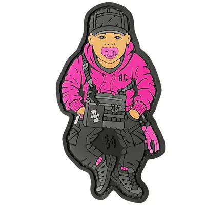 “MALYUK DVIZHOVYI” patch, pink — PVC