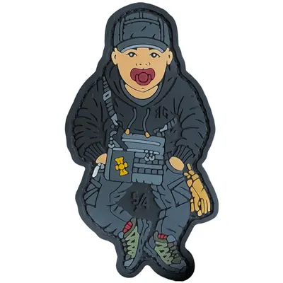 “MALYUK DVIZHOVYI” patch, black — PVC