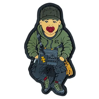 “MALYUK DVIZHOVYI” patch, olive — PVC