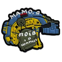 Patch "MOM I ATE AND WEAR A HAT" blue-yellow — PVC Patch "MOM I ATE AND WEAR A HAT" blue-yellow — PVC