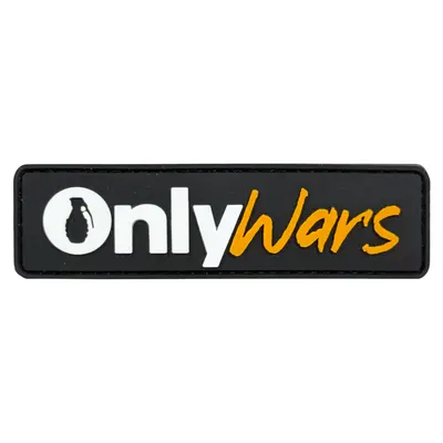 Patch "ONLYWARS" black — PVC