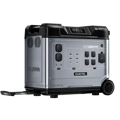 Портативная зарядная станция OUKITEL P5000E Pro 5120Wh 4000W LiFePO4 с функцией UPS