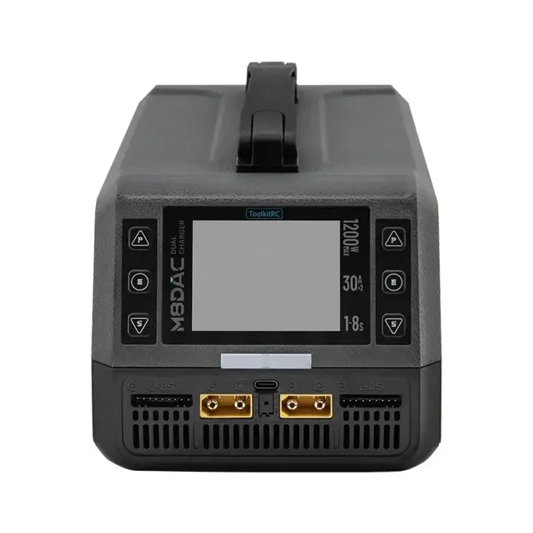 Зарядний пристрій ToolkitRC M8DAC 1200W Dual Channel AC 100–240V | Професійний балансир для LiPo/LiHV 1–8S