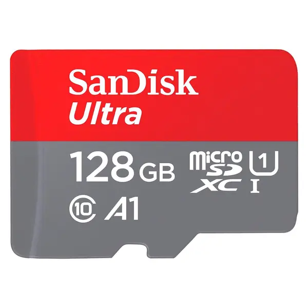 Карта пам’яті SanDisk Ultra 128GB microSDXC UHS-I Class 10 + SD адаптер (SDSQUAB-128G-GN6MA)
