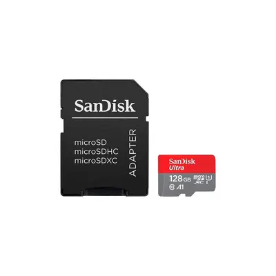 Карта пам’яті SanDisk Ultra 128GB microSDXC UHS-I Class 10 + SD адаптер (SDSQUAB-128G-GN6MA)