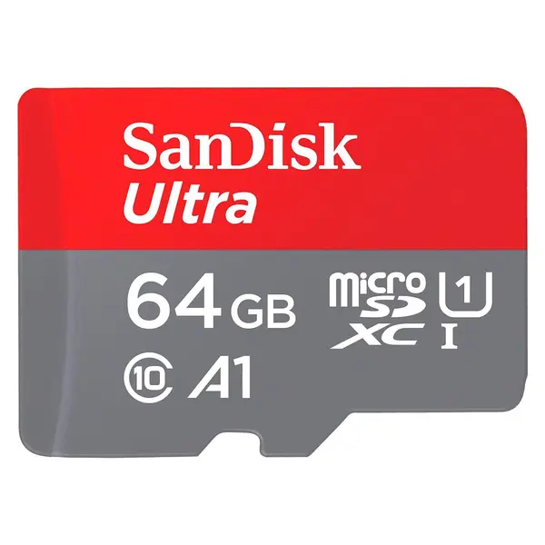 Карта пам’яті SanDisk Ultra 64GB microSDXC UHS-I Class 10 + SD адаптер (SDSQUAB-064G-GN6MA)