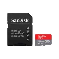 Карта пам’яті SanDisk Ultra 64GB microSDXC UHS-I Class 10 + SD адаптер (SDSQUAB-064G-GN6MA)