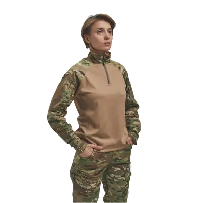 Жіноча сорочка FS Убакс (Лакоста піке койот) з довгими рукавами ріп-стоп Мультикам