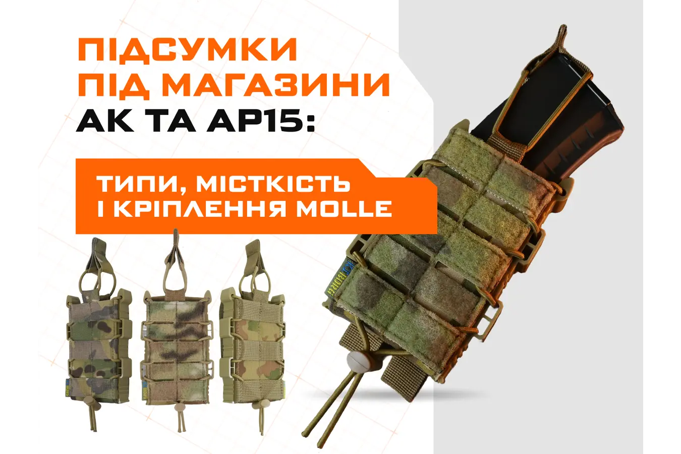 Підсумки під магазини АК та АР15: типи, місткість і кріплення MOLLE