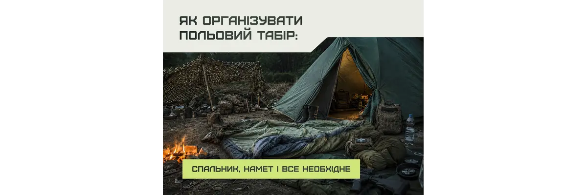 Як організувати польовий табір: спальник, намет і все необхідне