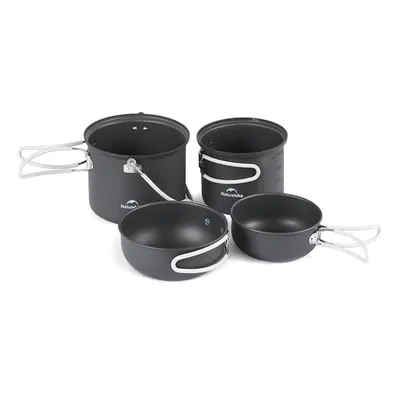 Набор посуды (2 кастрюли, 2 крышки) Naturehike NH18T018-G, алюминий