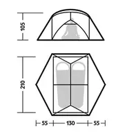 Намет надлегкий двомісний Naturehike Mongar CNK2550WS016, 15D, сiрий