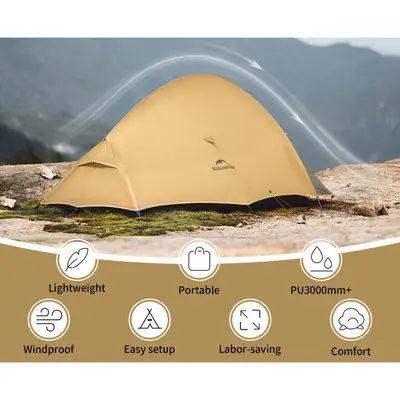 Намет надлегкий двомісний Naturehike Cloud Up Pro CNK2350WS020, коричневий