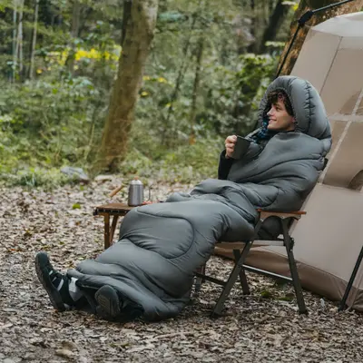 Спальний мішок з капюшоном Naturehike Clear Sky CNK2450WS042, сірий