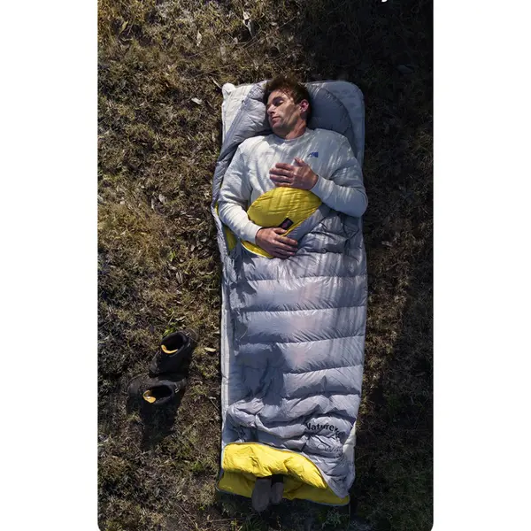 Спальник с натуральным пухом Naturehike CW700 CNK2450WS048, р-р L, черно-голубой