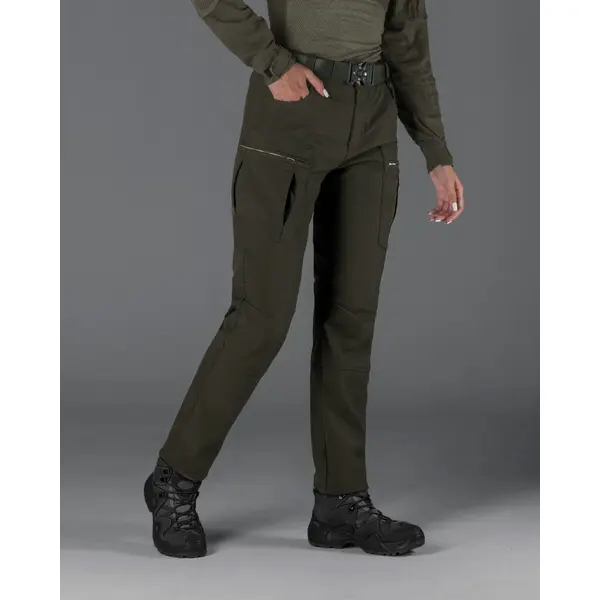 Зимові брюки карго тактичні Softshell BEZET Ешелон хакі