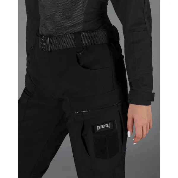 Зимові брюки карго жіночі тактичні Softshell BEZET Ешелон чорні