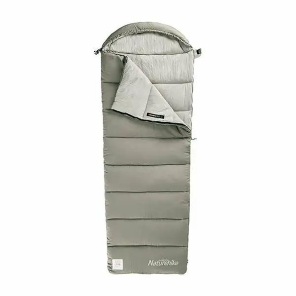 Спальник с капюшоном с обычным мешком для хранения Naturehike M400 CNK2350WS023, (1°C), правый, зеленый