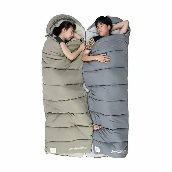 Спальник с капюшоном с обычным мешком для хранения Naturehike M400 CNK2350WS023, (1°C), правый, зеленый