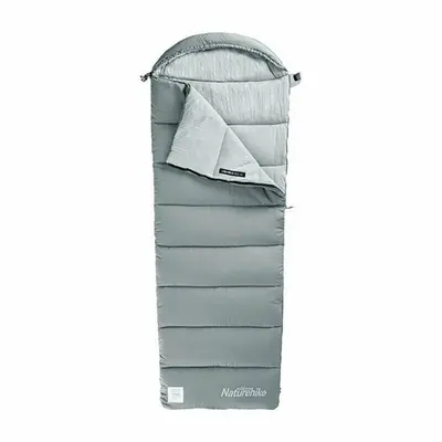 Спальник с капюшоном с обычным мешком для хранения Naturehike M400 CNK2350WS023, (1°C), правый, серый