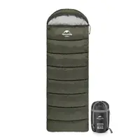 Спальник с капюшоном Naturehike U150 NH20MSD07, (11°C), левый, зеленый