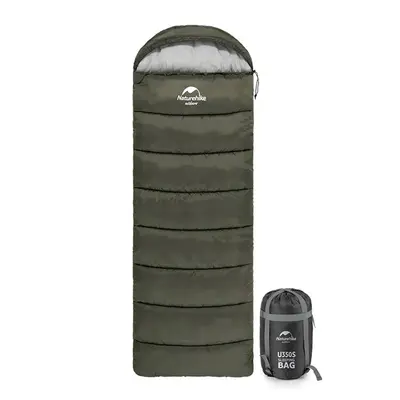 Спальник с капюшоном Naturehike U150 NH20MSD07, (11°C), левый, зеленый
